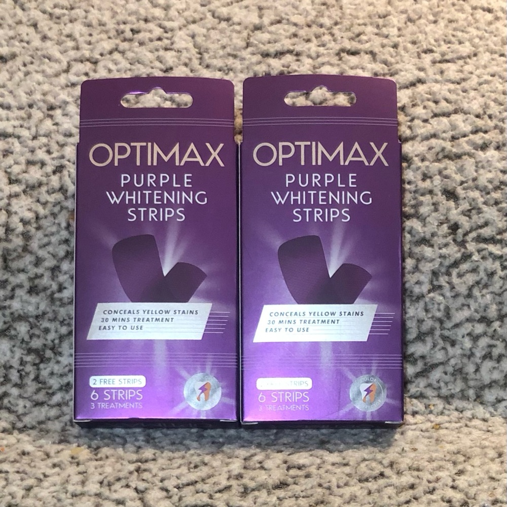Optimax Purple Whitening Strips 2 packs (12 Total Strips)